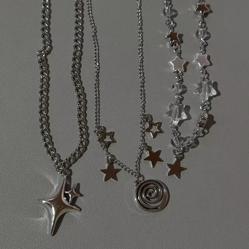 Multi-layer Star Pendant Neckl - đánh giá và giá Layered Pendant Necklace Aesthetic