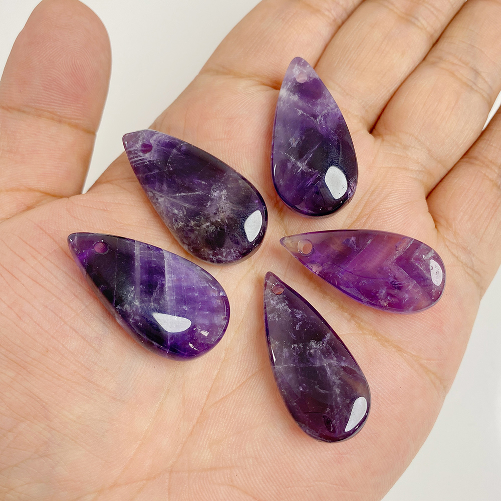 1PC Big Waterdrop Shape Stone  - đánh giá và giá Crystal Pendant Necklace Natural Stone