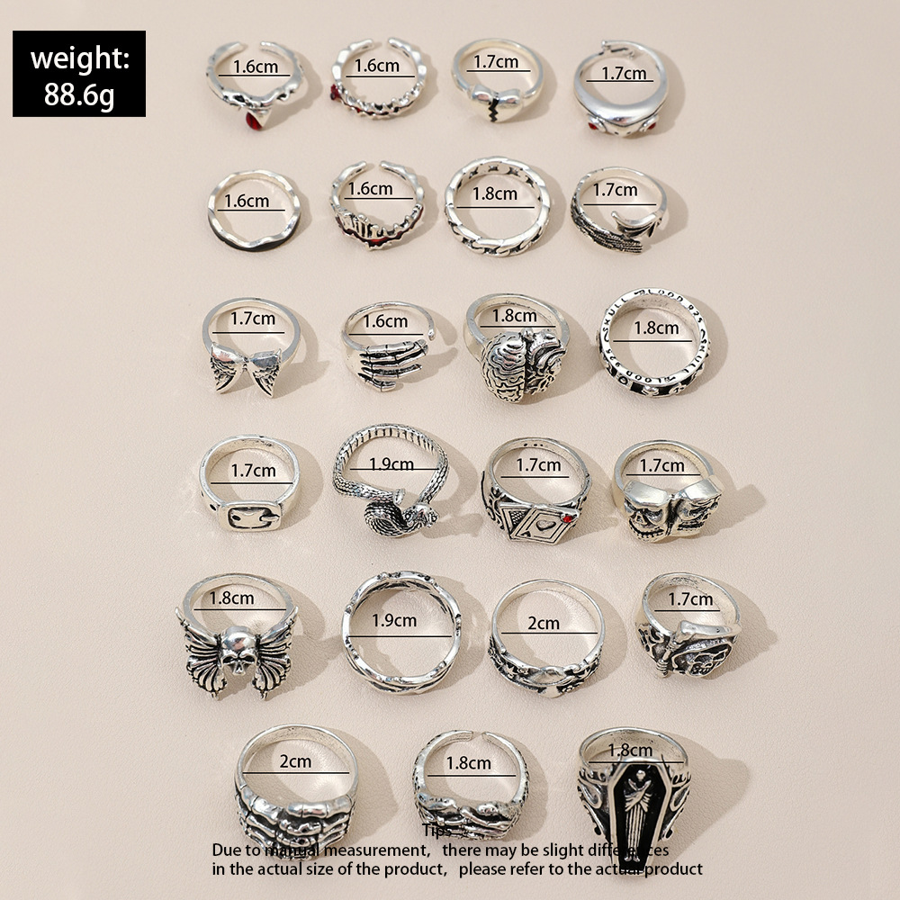 23Pcs Punk Geometric Knuckle F - đánh giá và giá Vintage Punk Knuckle Rings Set