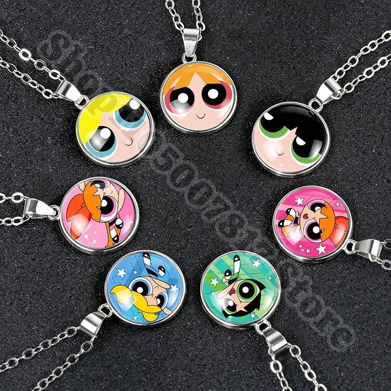 Kawaii The Powerpuffs Girls Cu - đánh giá và giá Anime Pendant Necklace