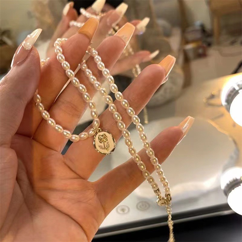 Pháp Cổ Điển Giả Ngọc Trai Bar - đánh giá và giá Pearl Choker Necklace Vintage