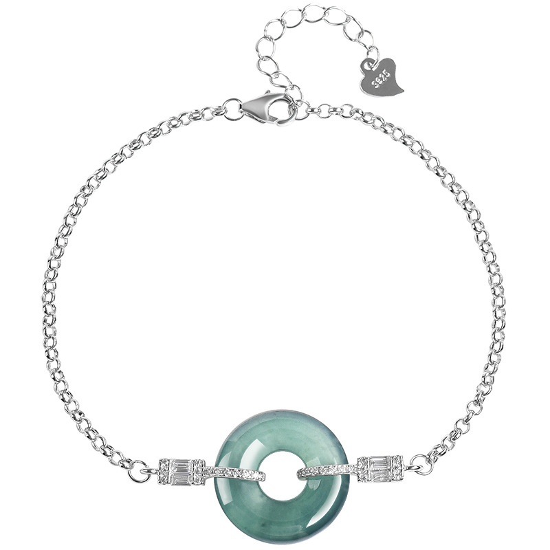 Blue Myanmar Jadeite Ring Brac - đánh giá và giá Bracelets