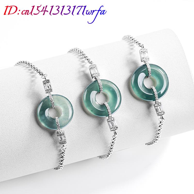 Blue Myanmar Jadeite Ring Brac - đánh giá và giá Bracelets