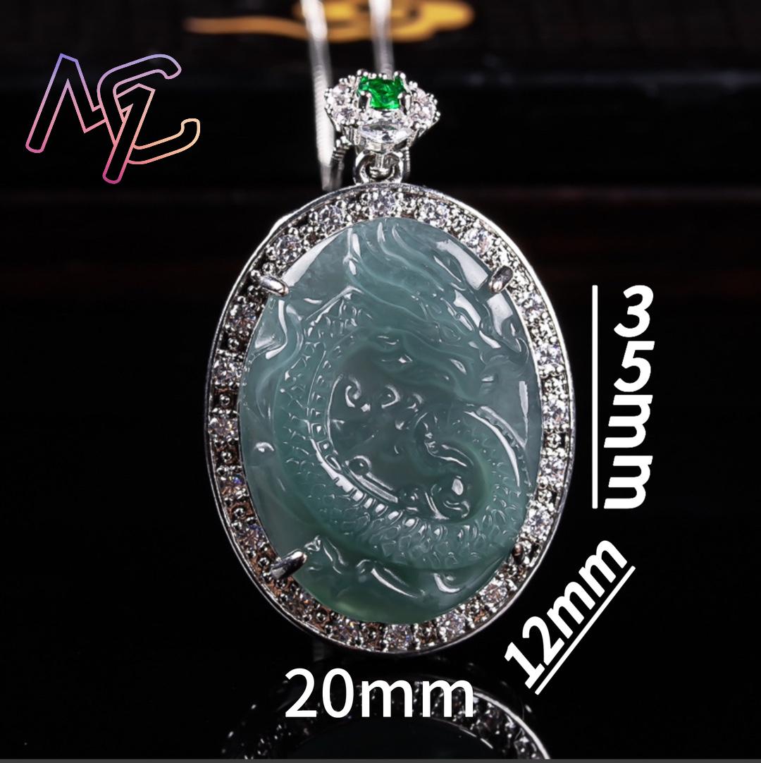 Myanmar Jadeite Dragon Pendant - đánh giá và giá 925 Sterling Silver Chain Necklace Men